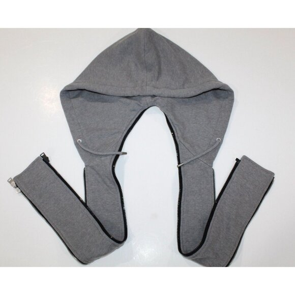 All Saints Allsaints Charter Mix Media Removable Hood for 2 in 1 Biker Jacket - Picture 3 of 4